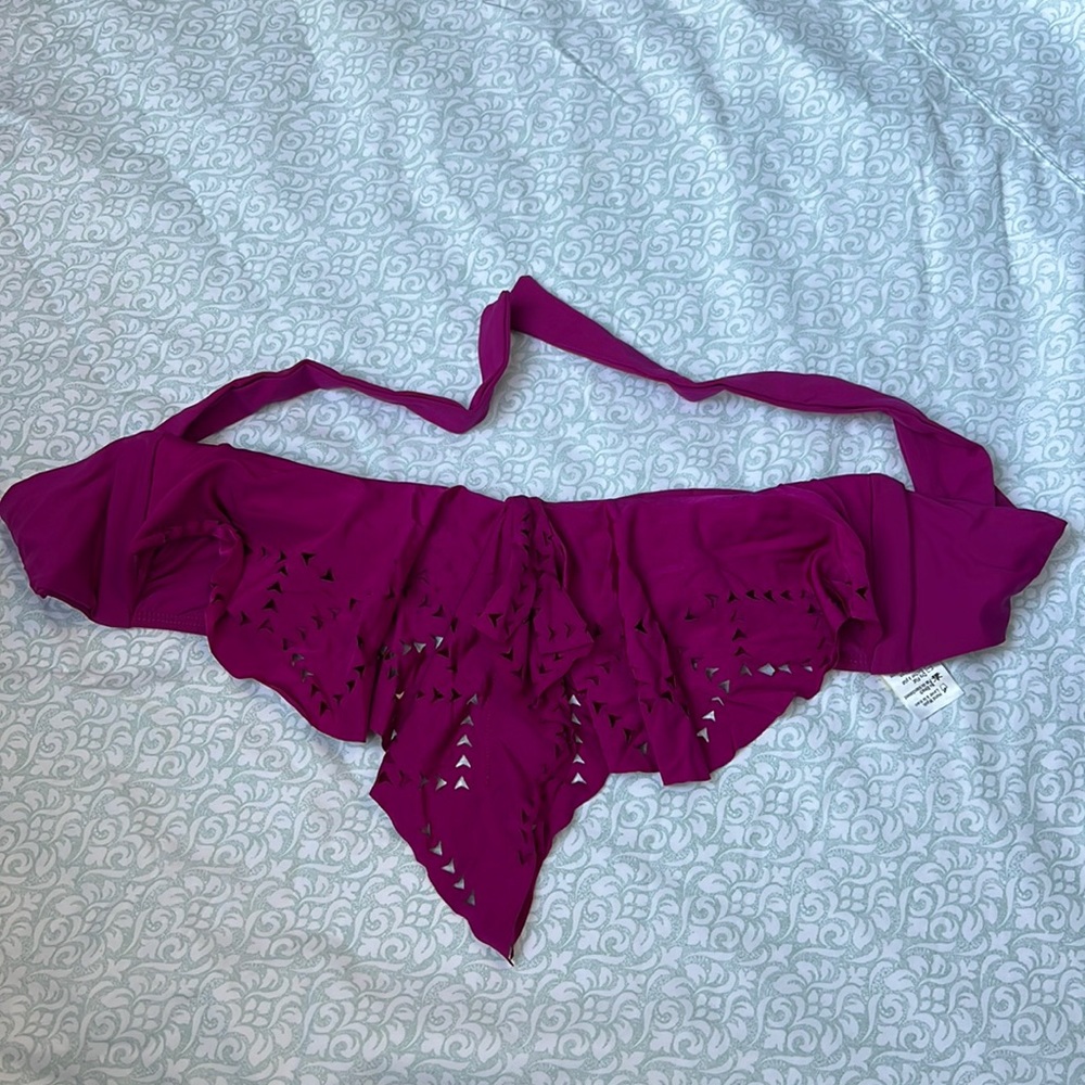 l*space Fuchsia bando swim top